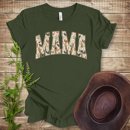 Floral Chickens Mama T-shirt