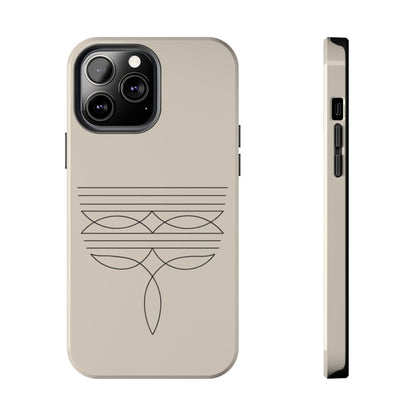 Boot Stitch Phone Case-beige