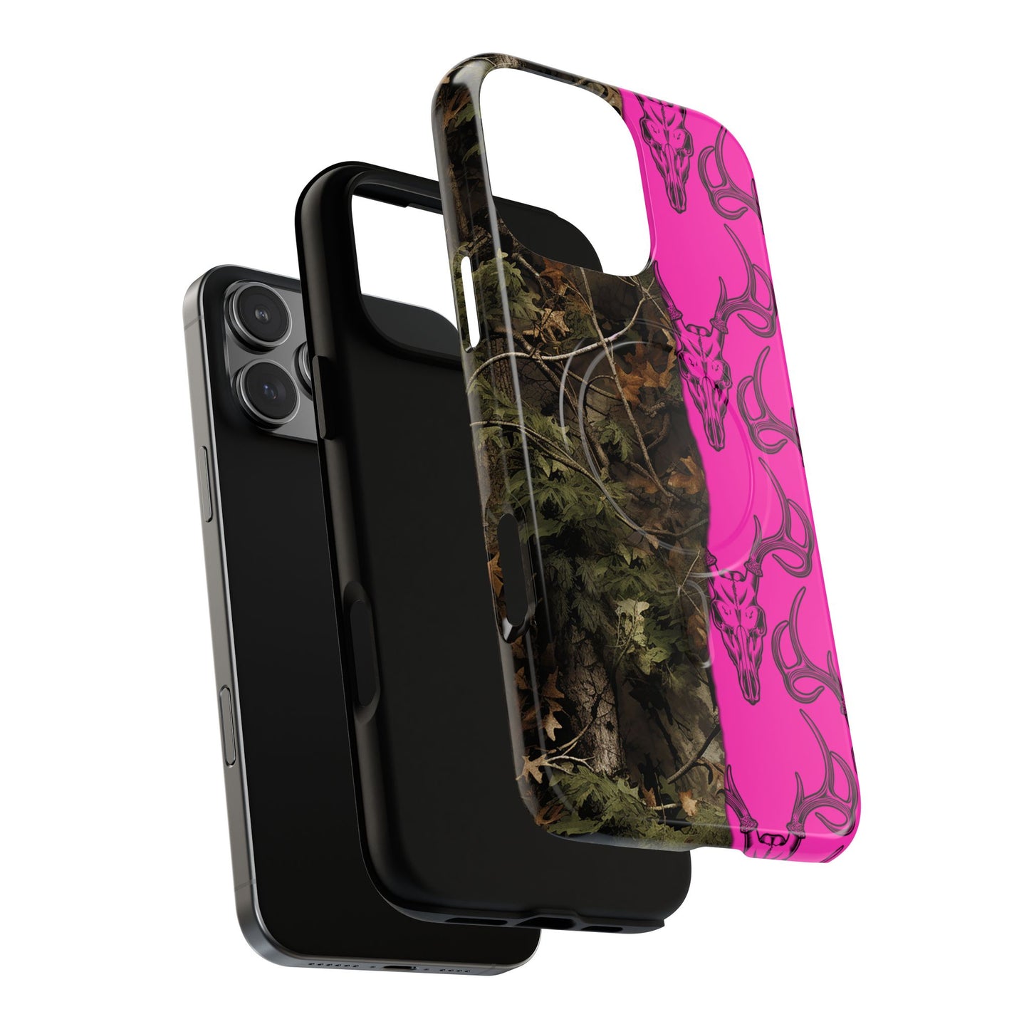 Camo Deer Skulls Pink Magnetic Case