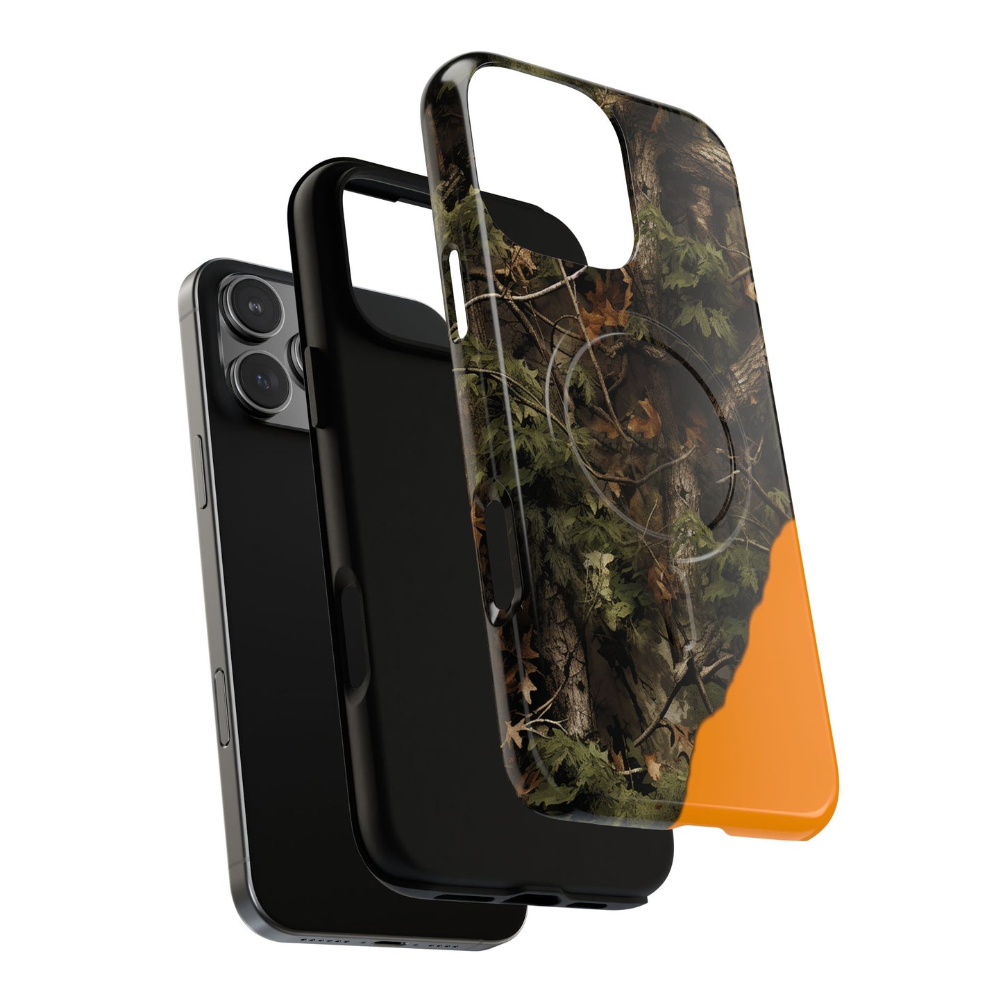 Torn Camo Orange Magnetic Case