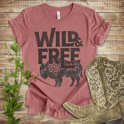 Wild and Free Buffalo T-shirt