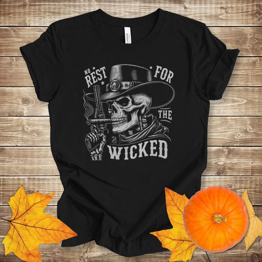 No Rest for the Wicked Skeleton T-shirt