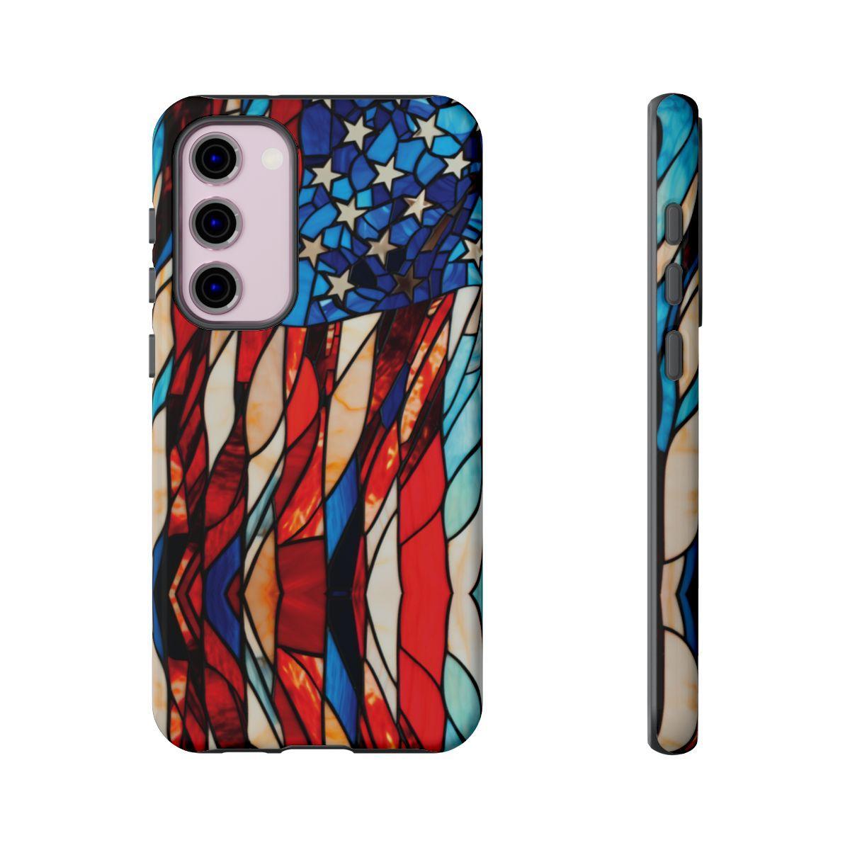 American Flag Stained Glass Patriotic Tough Case