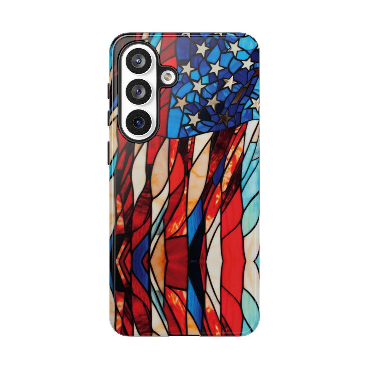 American Flag Stained Glass Patriotic Tough Case