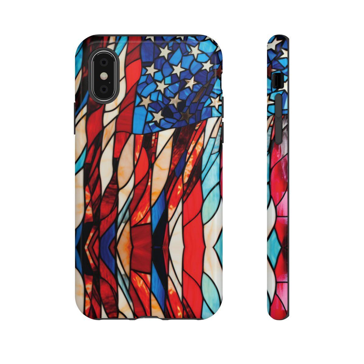American Flag Stained Glass Patriotic Tough Case