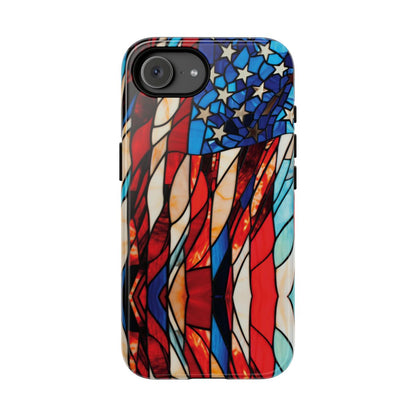 American Flag Stained Glass Tough Case - iPhone 17e