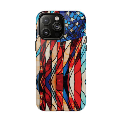 American Flag Stained Glass Magnetic Case