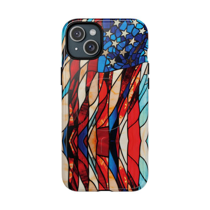 American Flag Stained Glass Magnetic Case