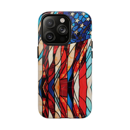 American Flag Stained Glass Magnetic Case