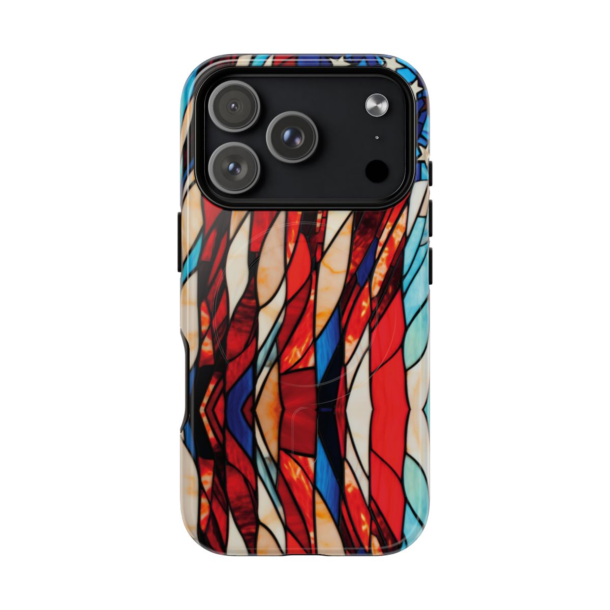 American Flag Stained Glass Magnetic Case