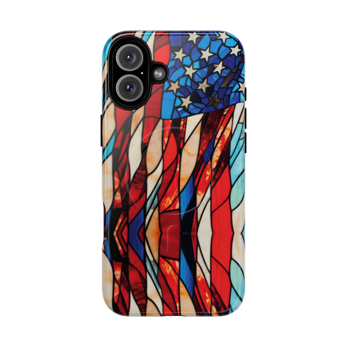 American Flag Stained Glass Magnetic Case