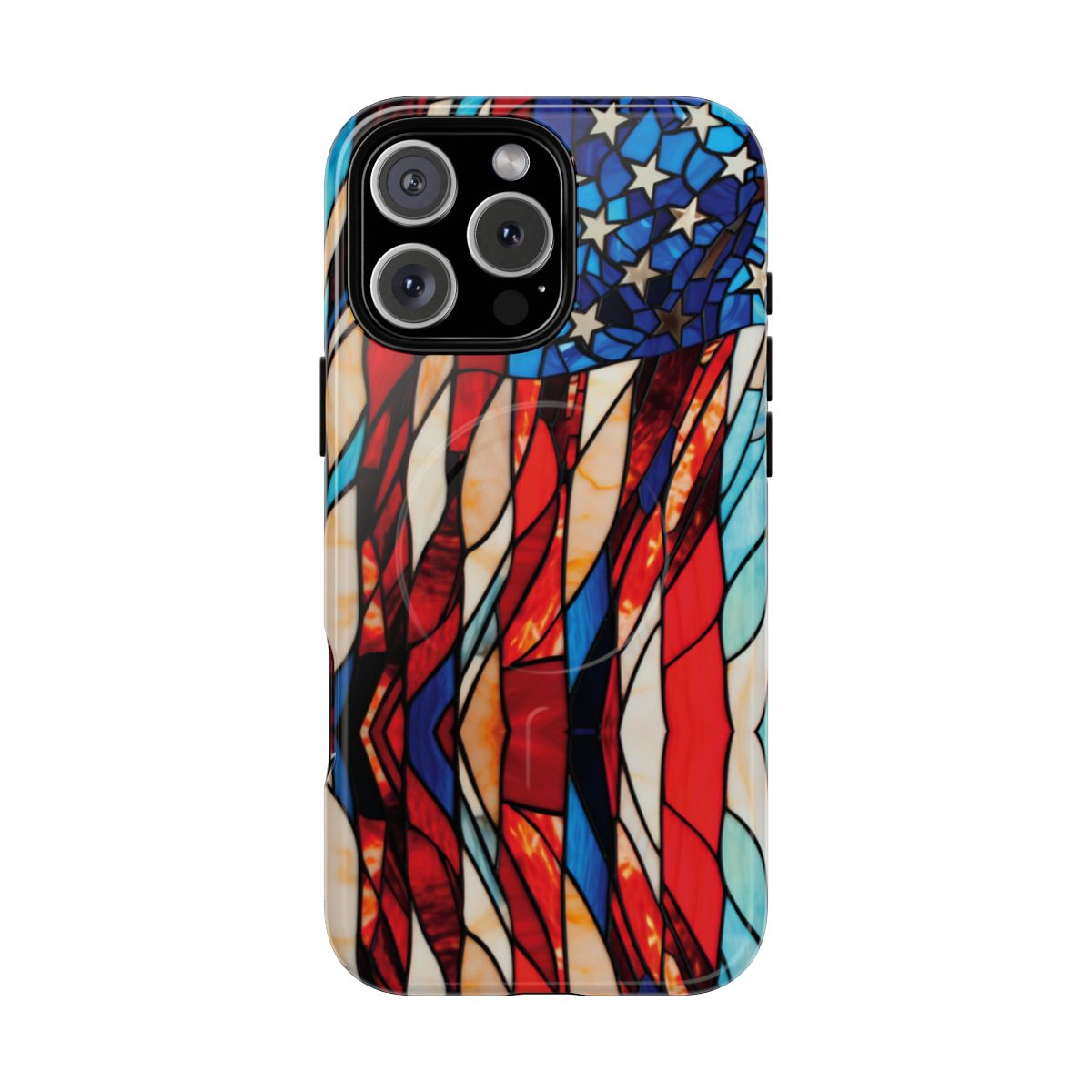 American Flag Stained Glass Magnetic Case
