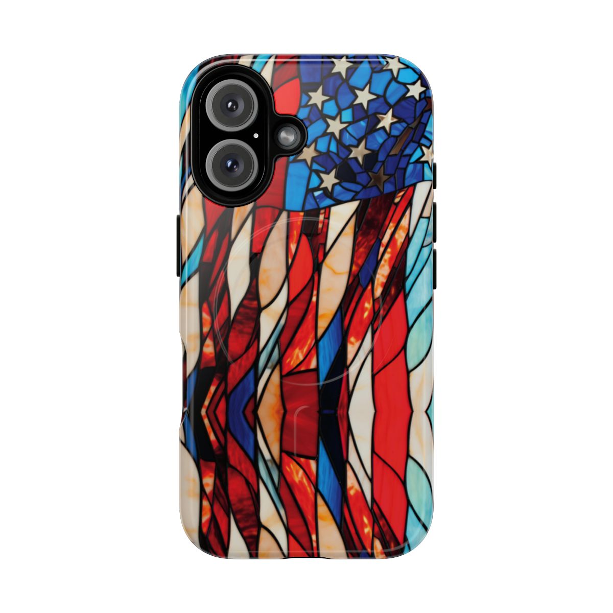 American Flag Stained Glass Magnetic Case