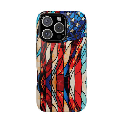 American Flag Stained Glass Magnetic Case