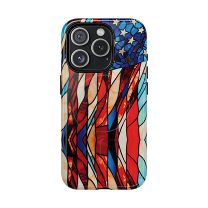 American Flag Stained Glass Magnetic Case