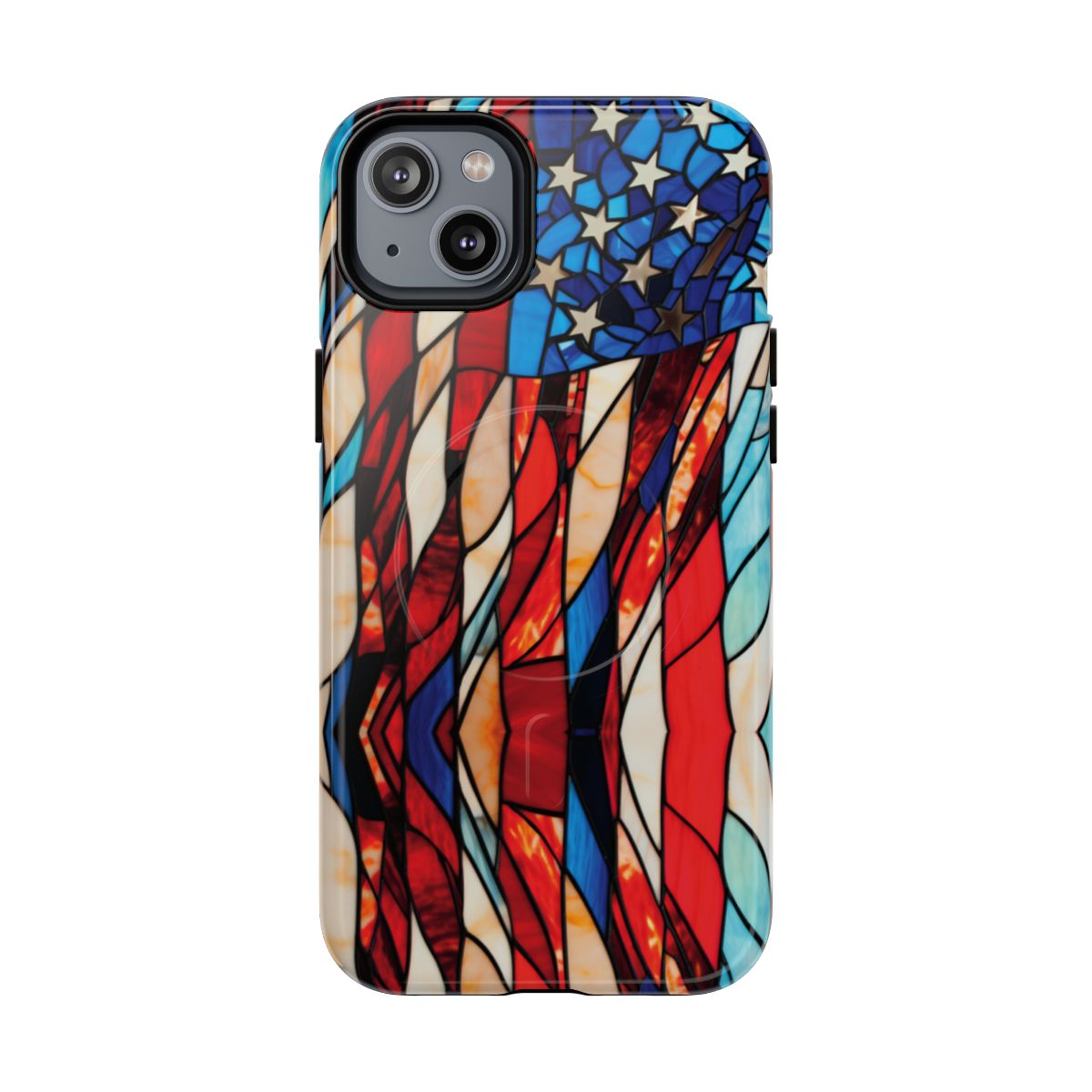 American Flag Stained Glass Magnetic Case