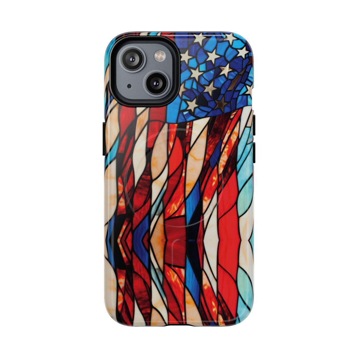 American Flag Stained Glass Magnetic Case