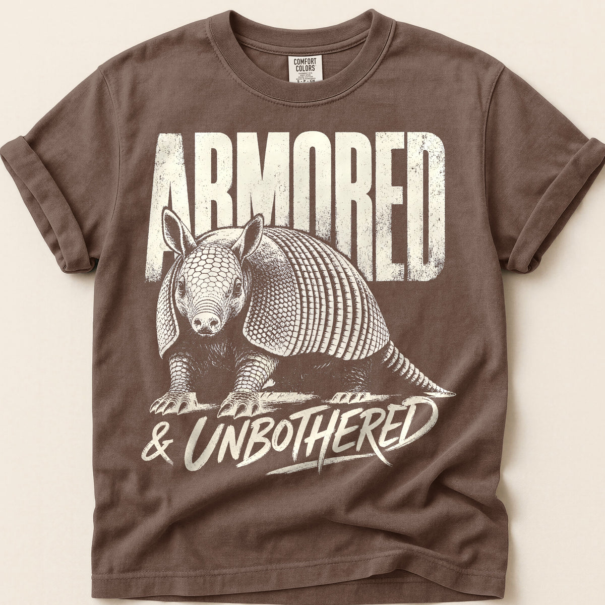 Armored Unbothered T-shirt on Espresso