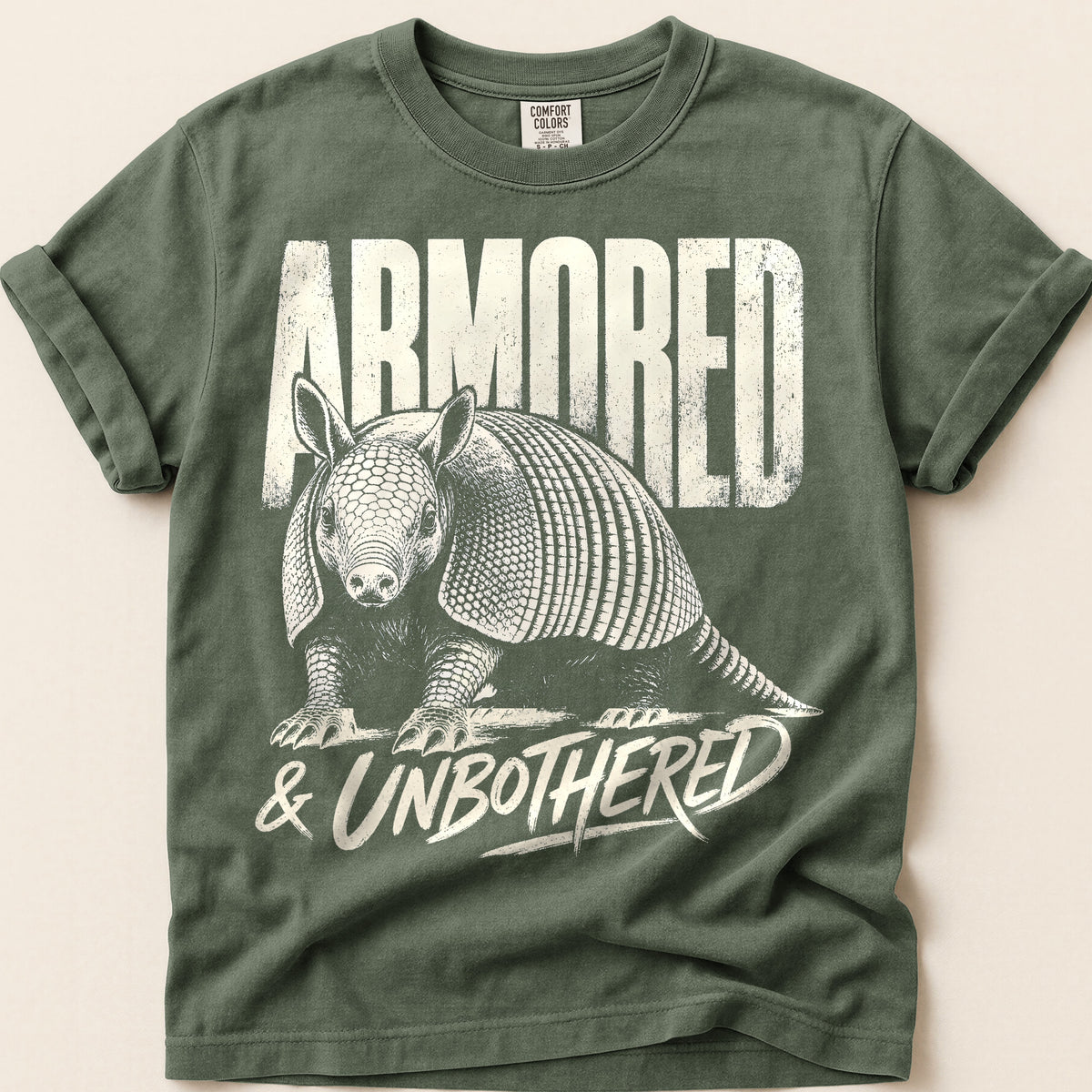 Armored Unbothered T-shirt on Moss