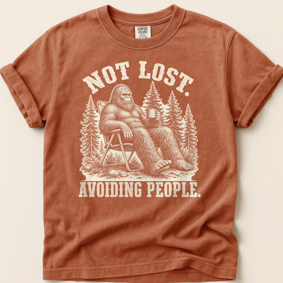 Avoiding People Bigfoot T-shirt on Yam