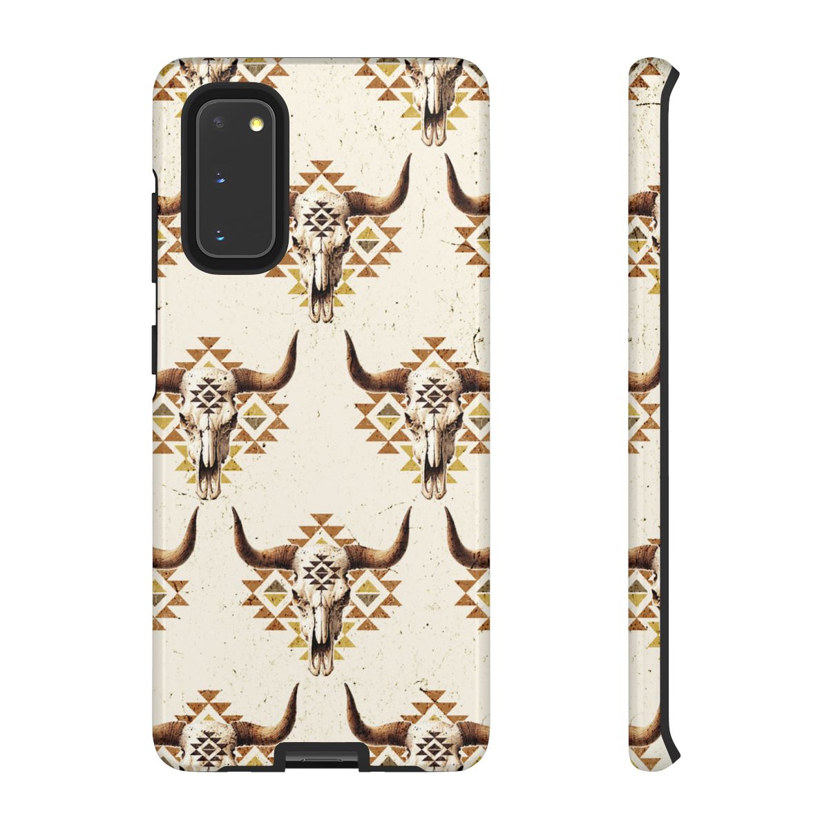 Cream Aztec Skull Tough Case