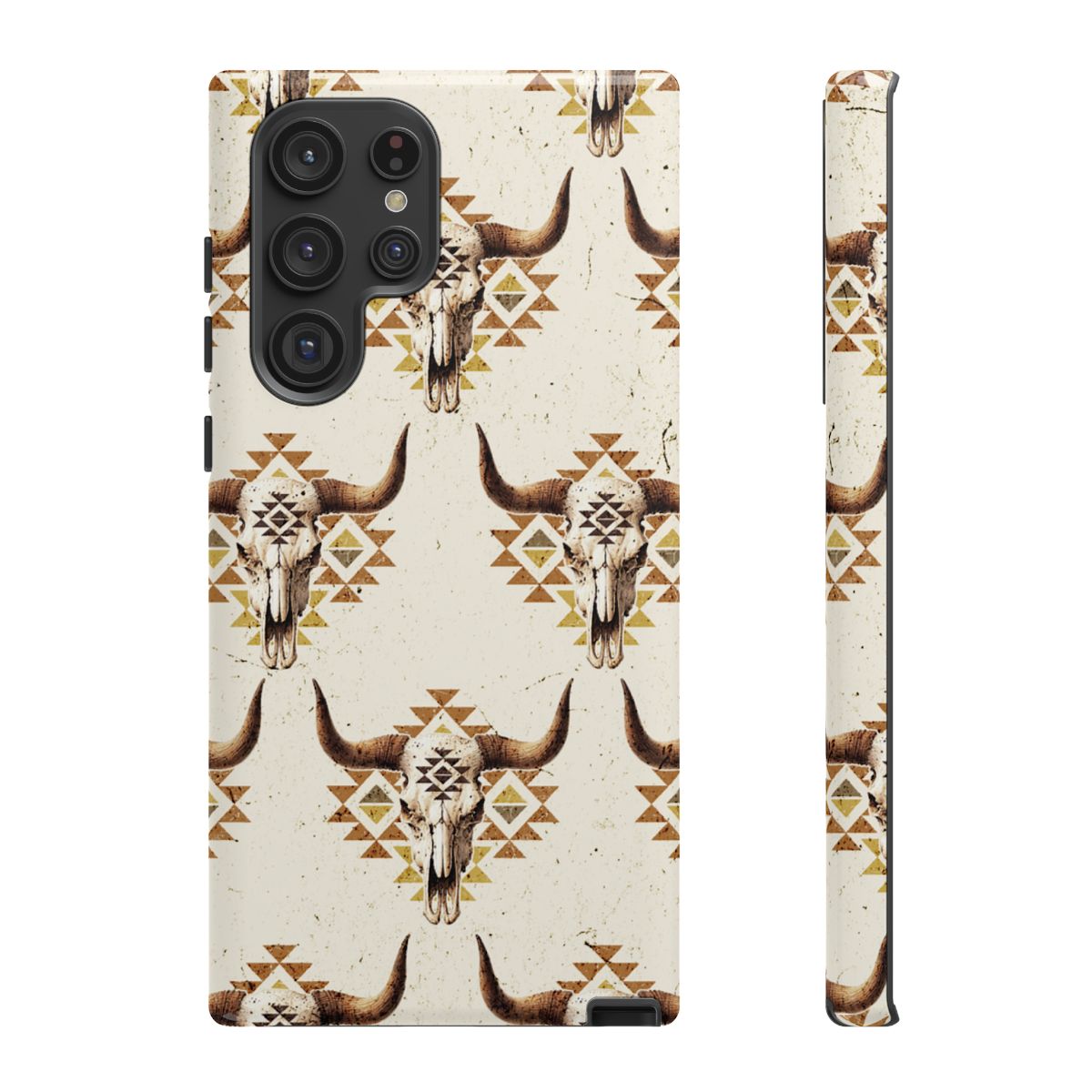 Cream Aztec Skull Tough Case
