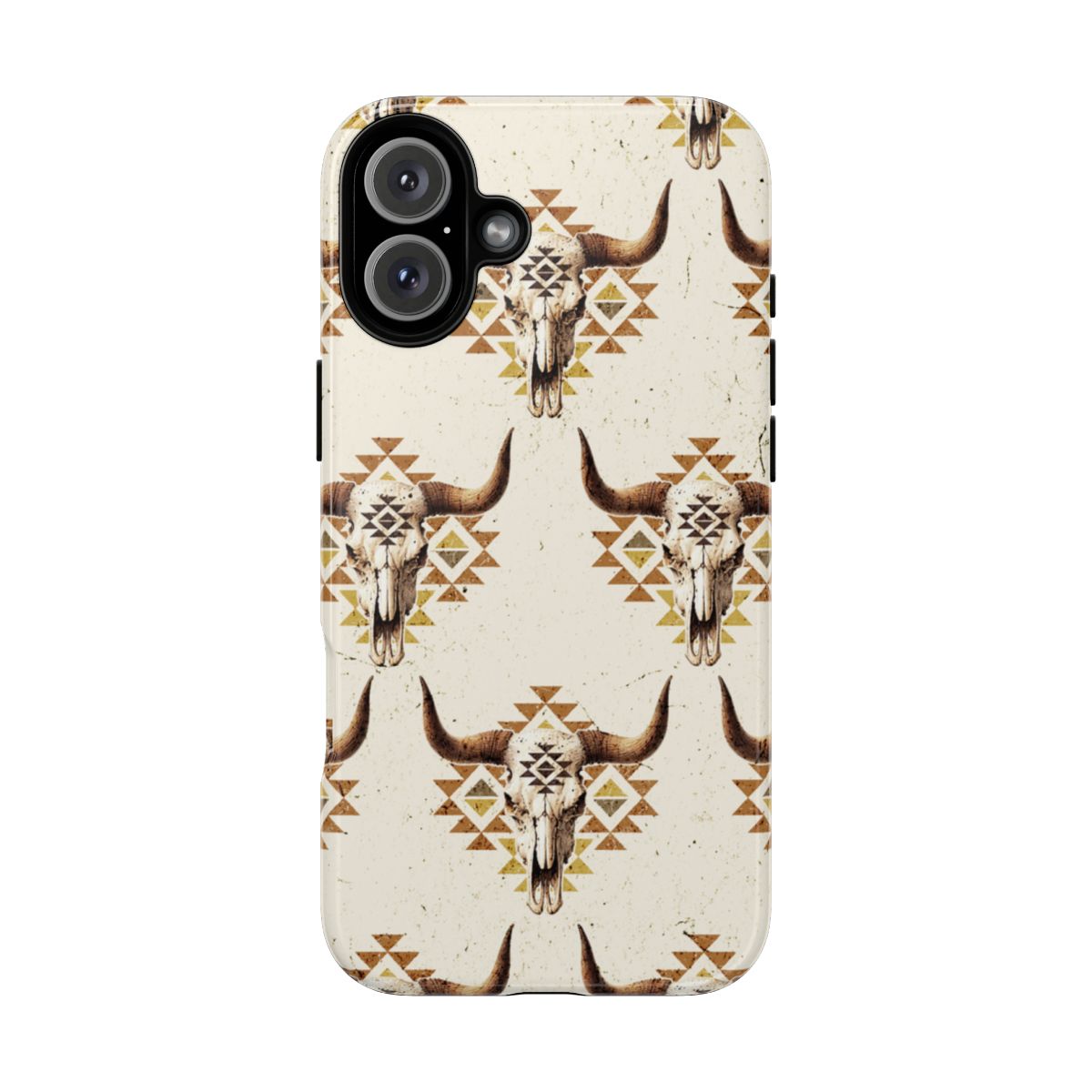 Cream Aztec Skull Tough Case