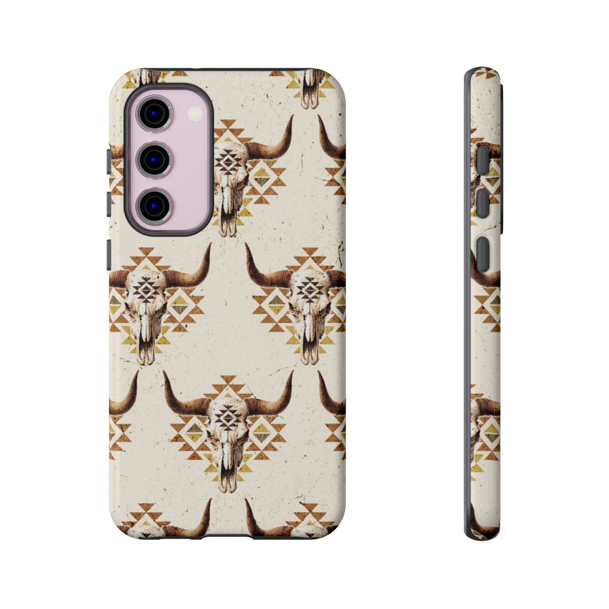 Cream Aztec Skull Tough Case
