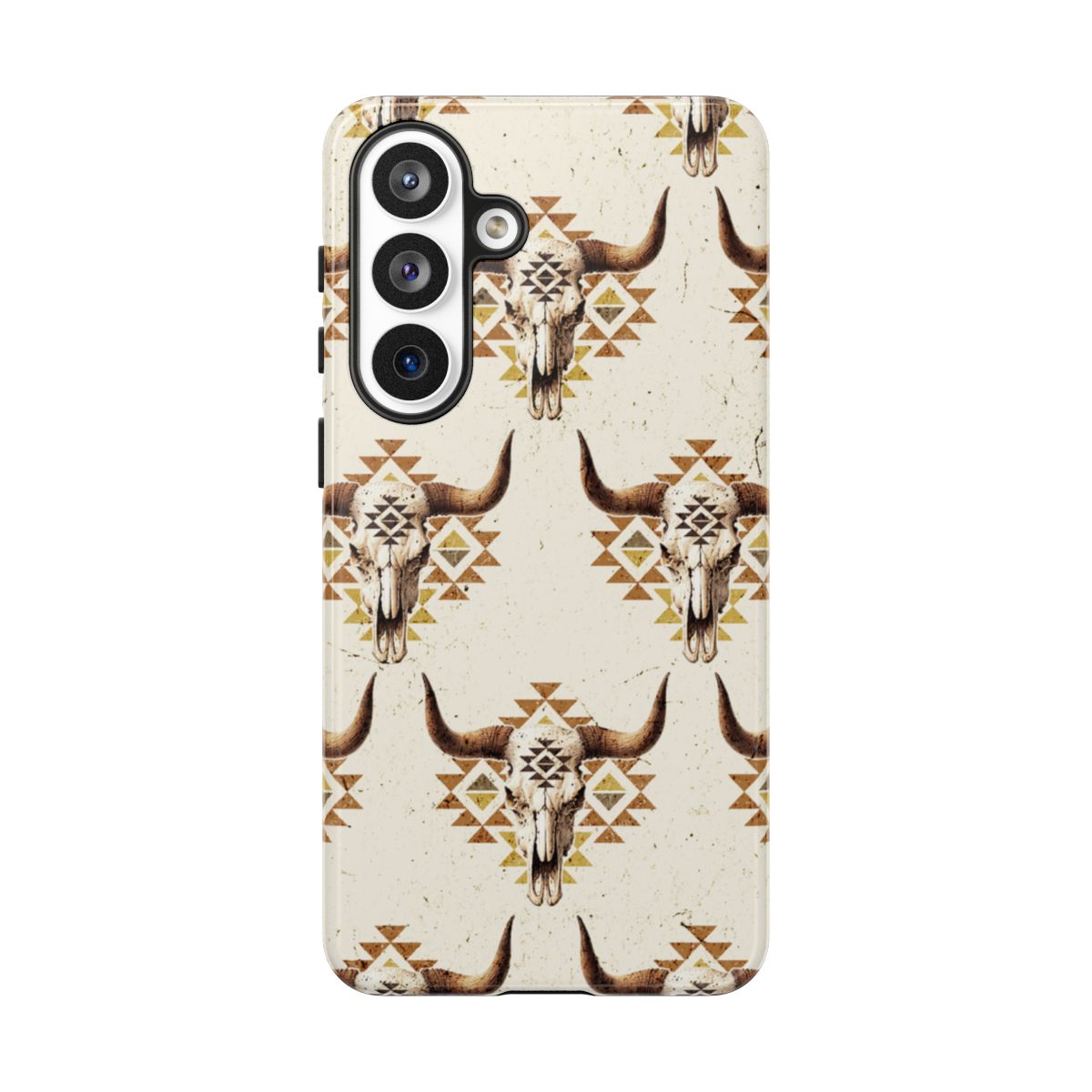 Cream Aztec Skull Tough Case