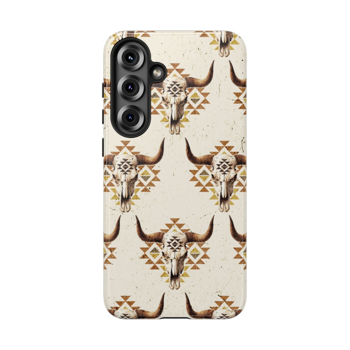Cream Aztec Skull Tough Case