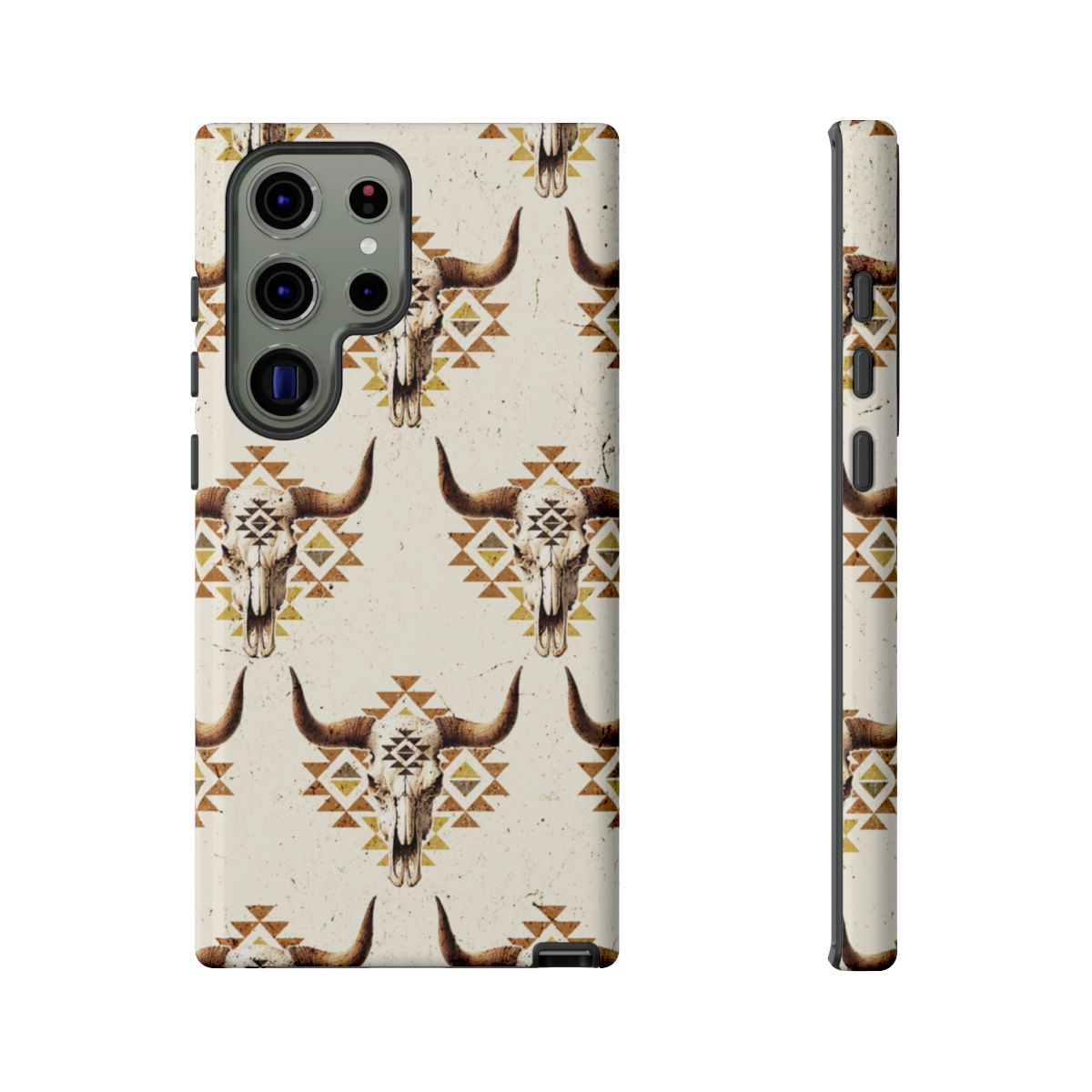 Cream Aztec Skull Tough Case