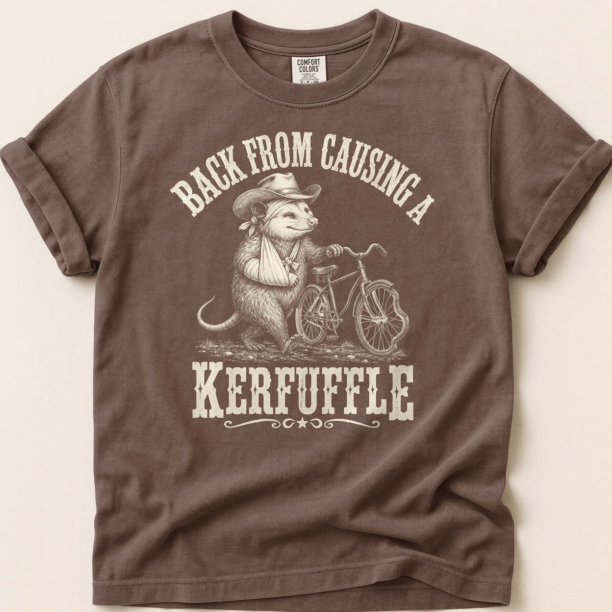 Back From Kerfuffle T-shirt on Espresso