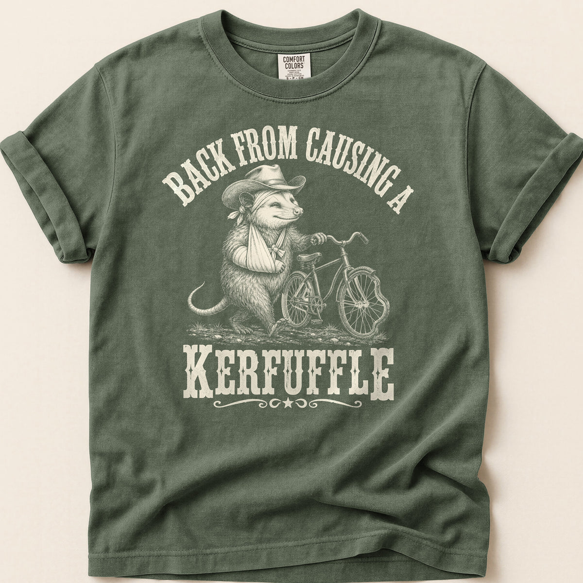 Back From Kerfuffle T-shirt on Moss