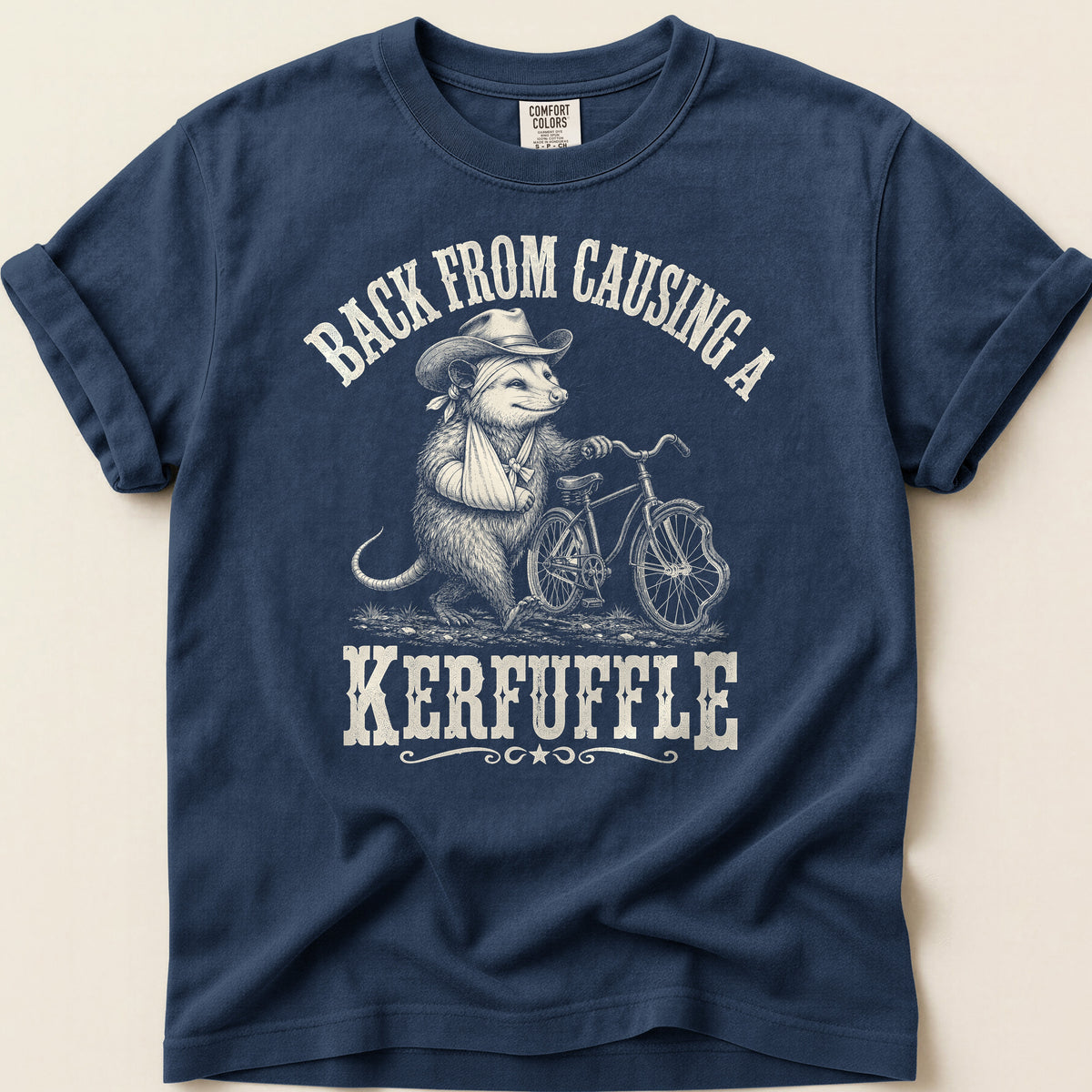 Back From Kerfuffle T-shirt on Navy