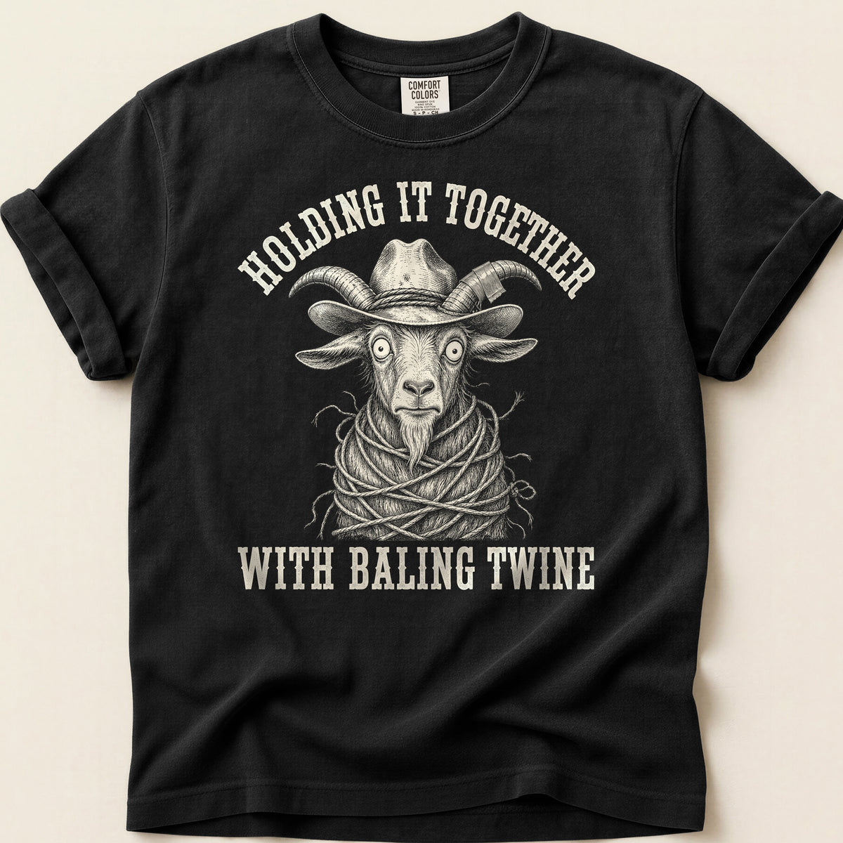 Baling Twine T-shirt on Black