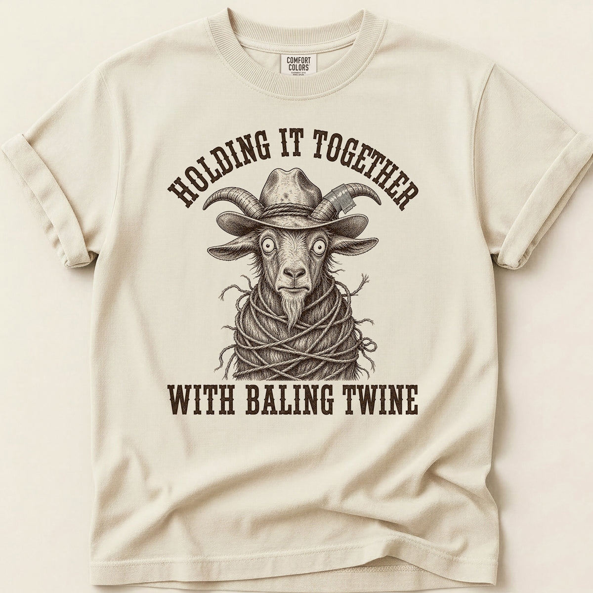 Baling Twine T-shirt on Ivory