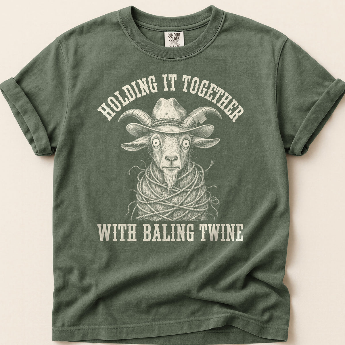 Baling Twine T-shirt on Moss