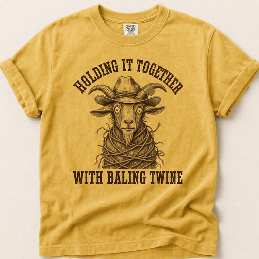 Baling Twine T-shirt on Mustard