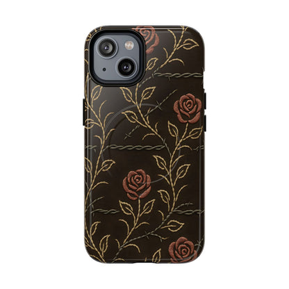 Barbed Wire Roses Magnetic Case