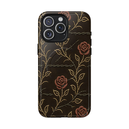 Barbed Wire Roses Magnetic Case