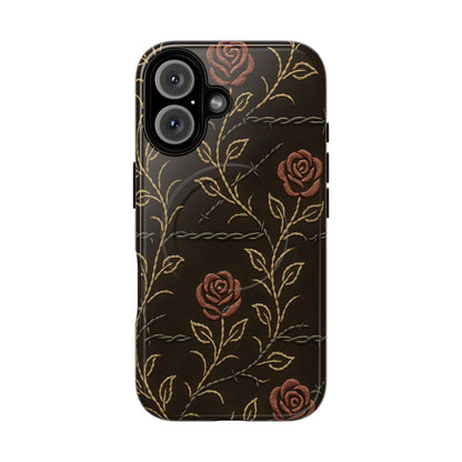 Barbed Wire Roses Magnetic Case