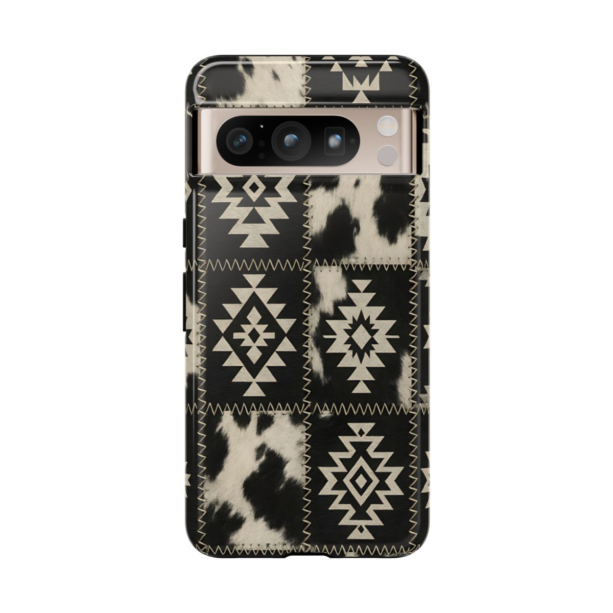 Black Aztec Patchwork Tough Phone Case