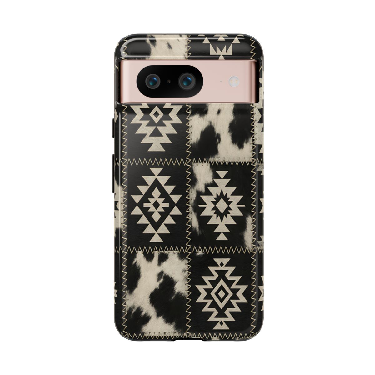 Black Aztec Patchwork Tough Phone Case