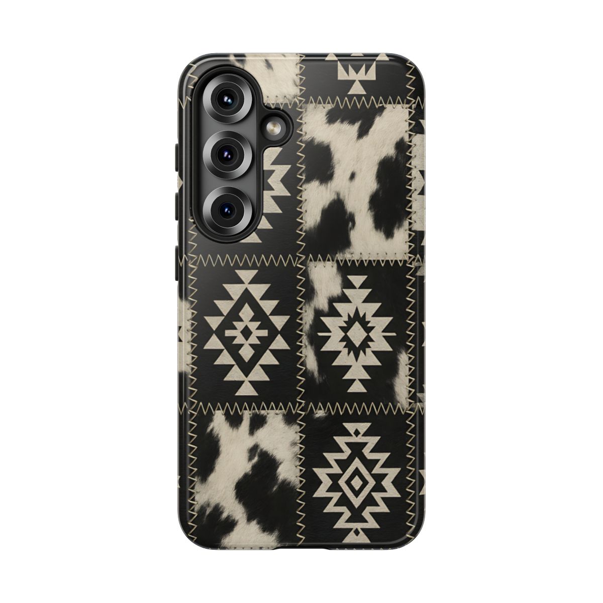 Black Aztec Patchwork Tough Phone Case
