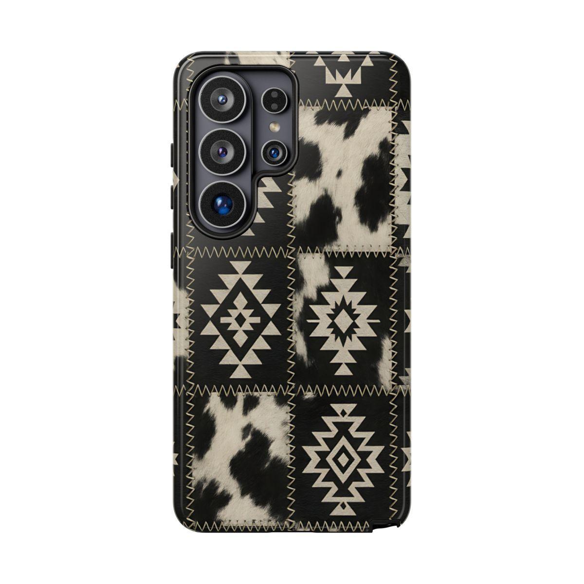 Black Aztec Patchwork Tough Case