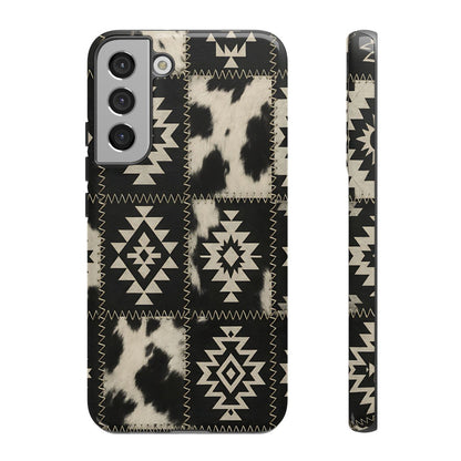Black Aztec Patchwork Tough Phone Case