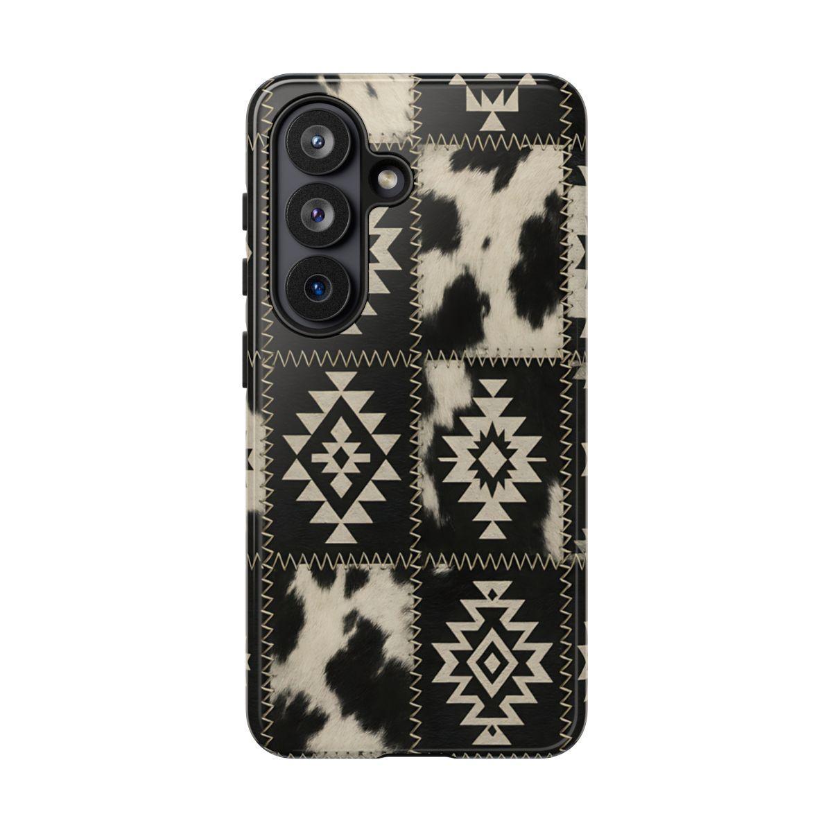 Black Aztec Patchwork Tough Case