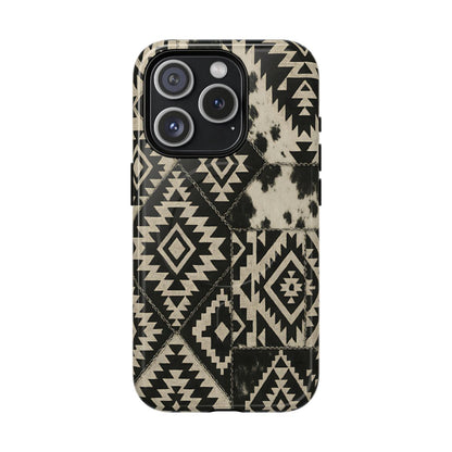 Black Aztec Quilt Magnetic Case