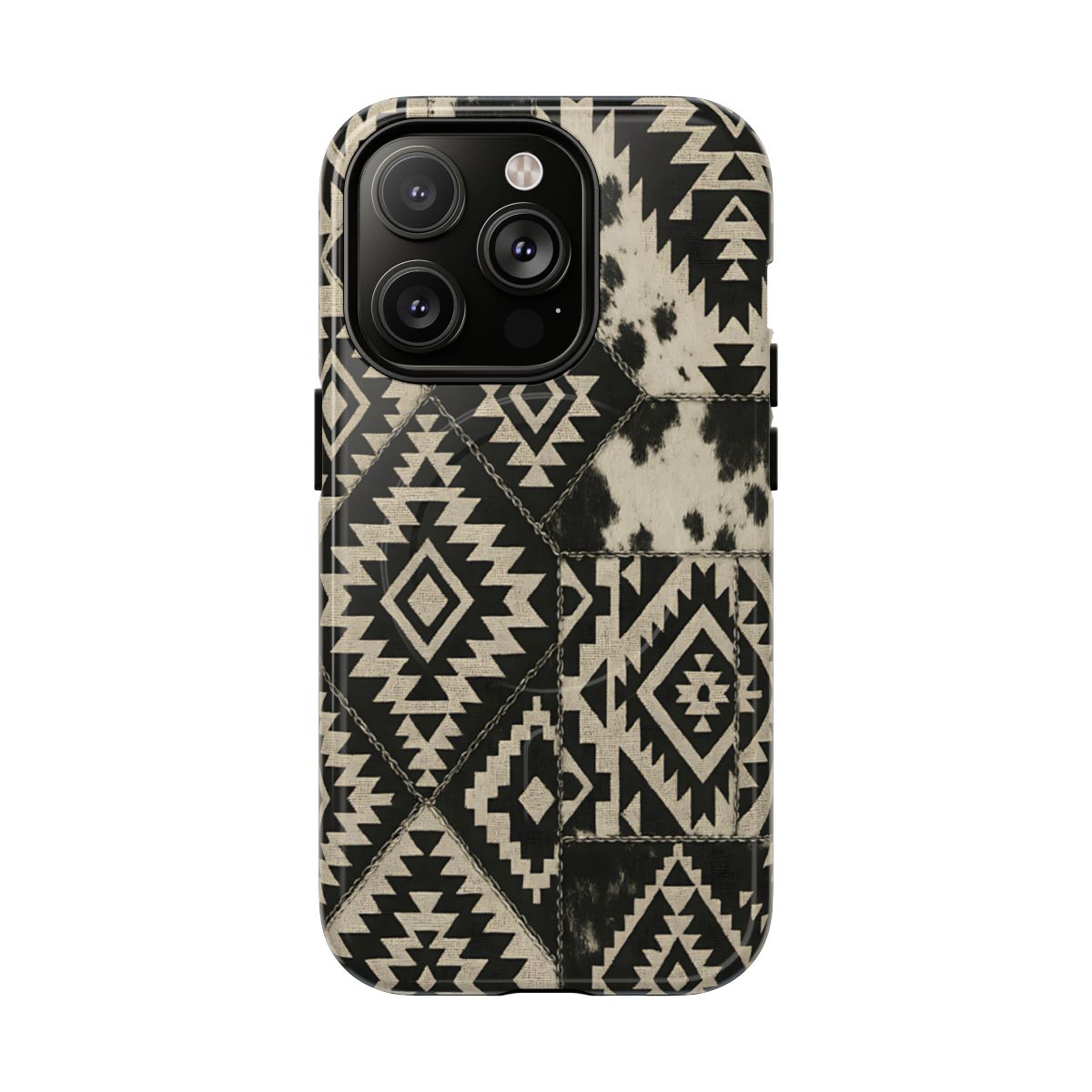 Black Aztec Quilt Magnetic Case
