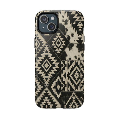 Black Aztec Quilt Magnetic Case
